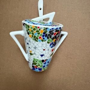 Antoni Gaudi Mini Mosaic Multicolor Ceramic Art piece.